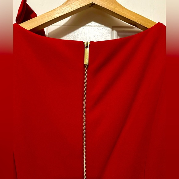 NWT Calvin Klein Women's Bow-Trim Boat-Neck Sheath Dress - Size 8 - Picture 10 of 11